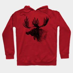 Vintage Elk Sketch Hoodie